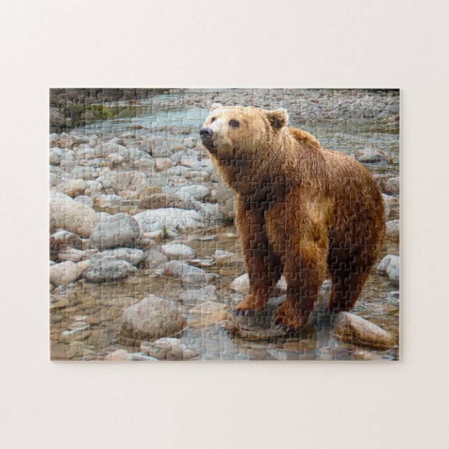 Brauner Bär in Stream Puzzle (Horizontal)