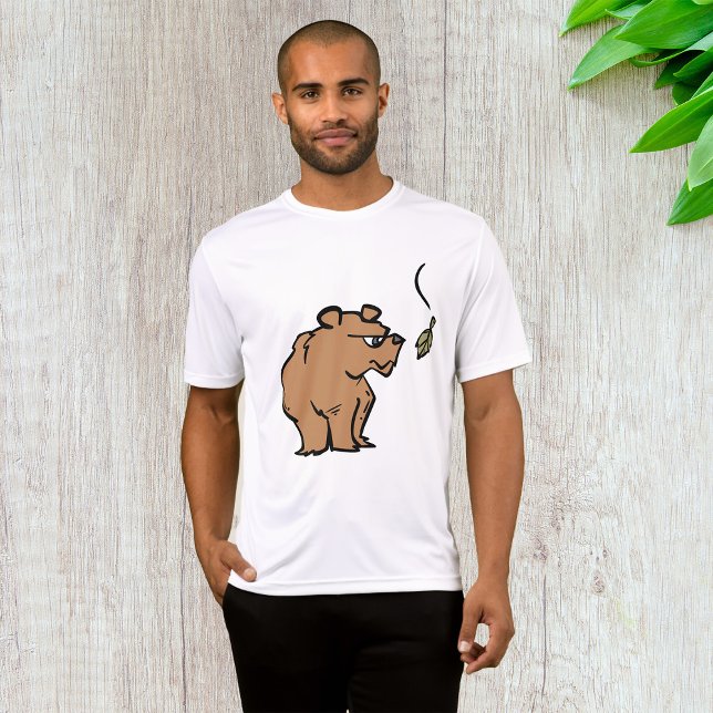 Brauner Bär mit fallendem Herbstleaf Niedliche Tie T-Shirt (Von Creator hochgeladen)