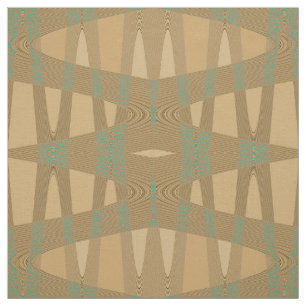 Brauner Blauer Wave Diamond Print Fabric Muster Stoff
