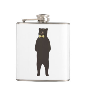 brauner Bogenbär Flachmann