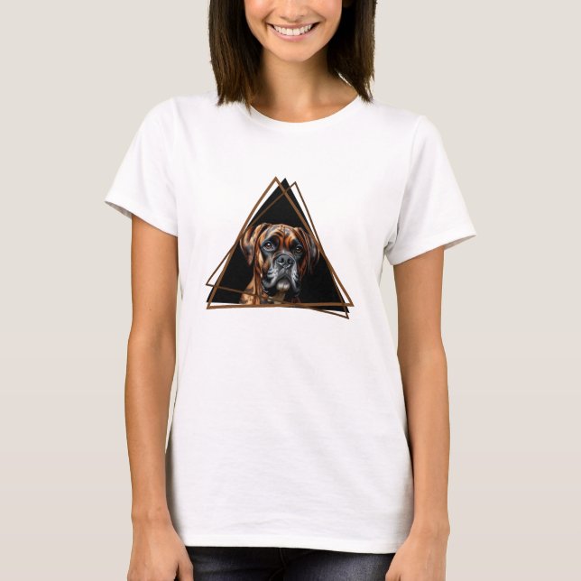 Brauner Boxer-Labrador-Dog T-Shirt (Vorderseite)
