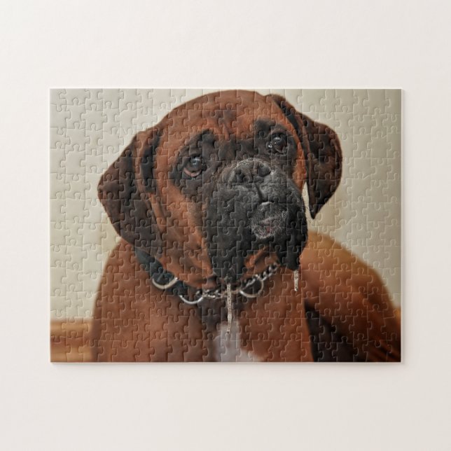 Brauner Boxhund Puzzle (Horizontal)