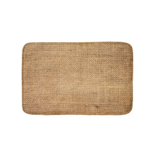 Brauner Burlap-Sack: Texturierter Stoff Hintergrun Badematte