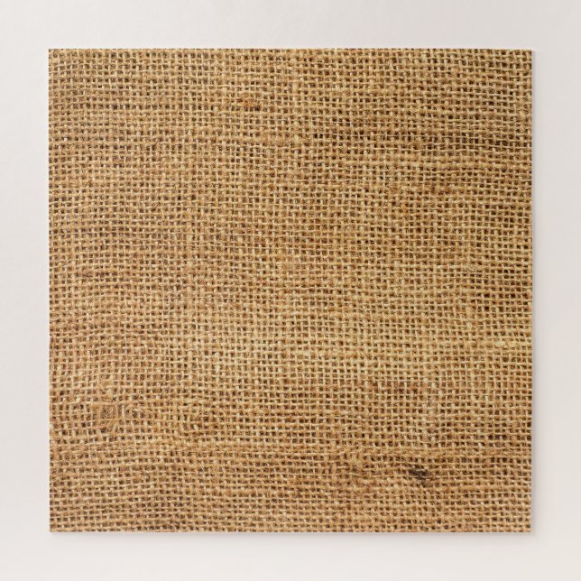 Brauner Burlap-Sack: Texturierter Stoff Hintergrun Puzzle (Vertikal)