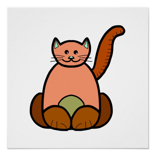 Brauner Cartoon Poster (Vorderseite)