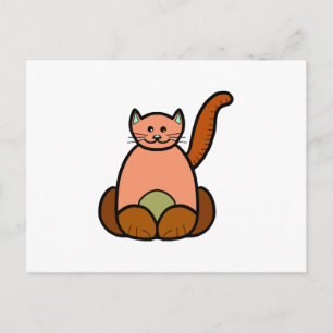 Brauner Cartoon Postkarte