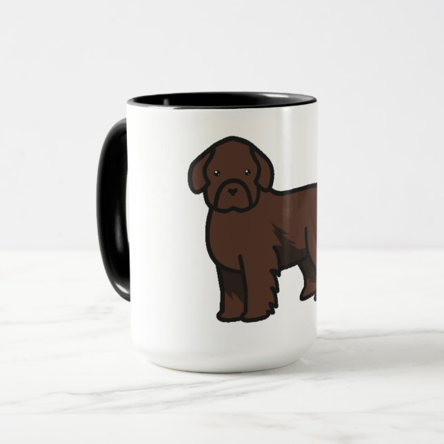 Brauner Cartoon Tasse (Vorderseite Links)