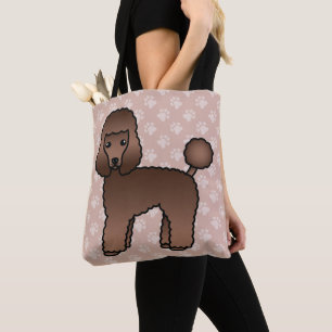 Brauner Cartoon Toy Poodle Hunde Rasse Illustratio