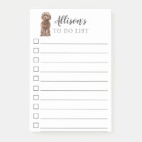 Brauner Cockapoo-Hund, der Personalisiert ist,