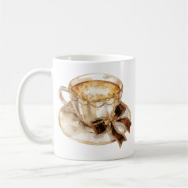 Brauner Coquette-Hot-Coffee-Illustration Kaffeetasse