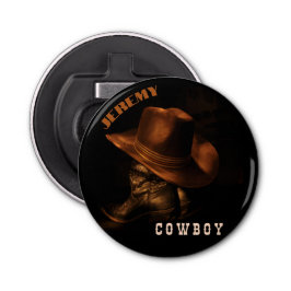 Brauner Cowboystiefel personalisiert Flaschenöffner