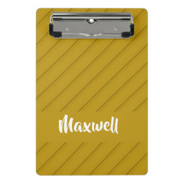 Brauner diagonaler Kunststoff-texturierter individ Mini Klemmbrett