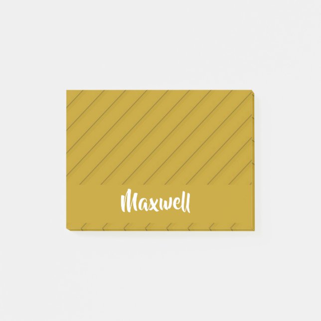 Brauner diagonaler Kunststoff-texturierter individ Post-it Klebezettel (Vorderseite)