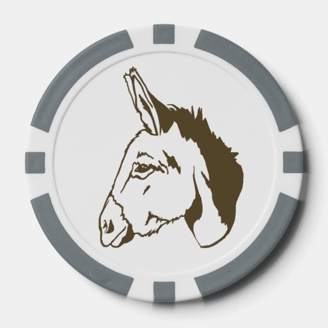 Brauner Donkey Poker Chip Set! (Vorderseite)