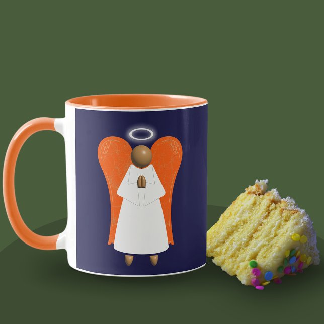 Brauner Engel, Guardian Angel-Tasse Tasse (Brown Guardian Angel mug & Cake)