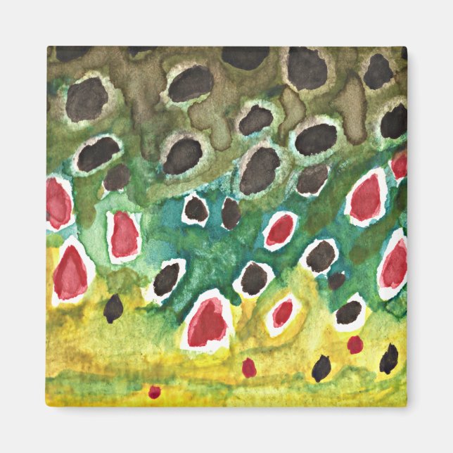 Brauner Forellenfisch Magnet (Vorne)