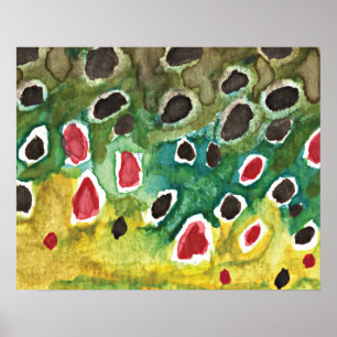 Brauner Forellenfisch Poster