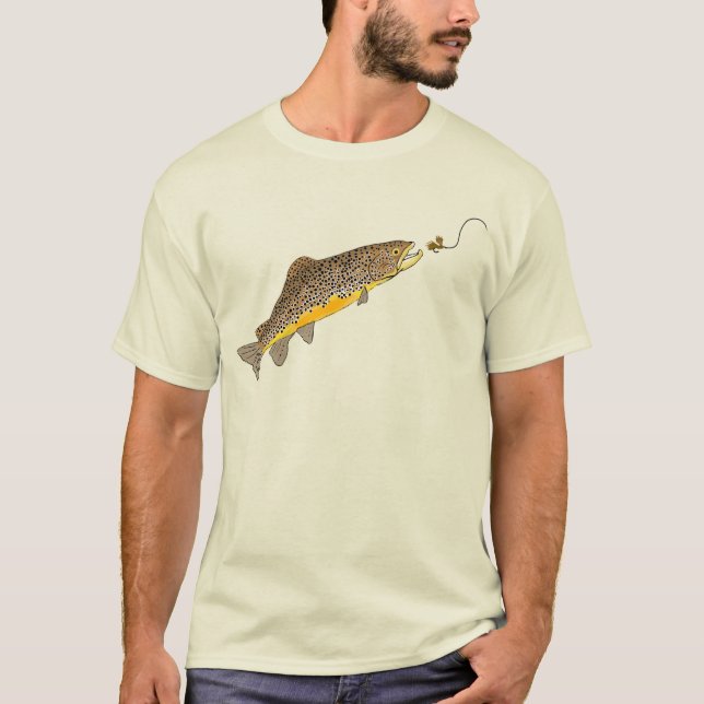 Brauner Forellenfisch T-Shirt (Vorderseite)