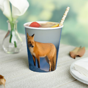 Brauner Fuchs Pappbecher