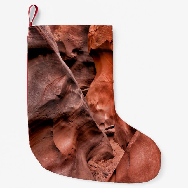 Brauner Gestein Kleiner Weihnachtsstrumpf (Vorderseite)