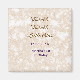 Brauner Glitter Zwinkern Zwinkern kleiner Stern Ge Magnet