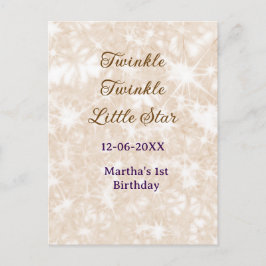 Brauner Glitter Zwinkern Zwinkern kleiner Stern Ge Postkarte