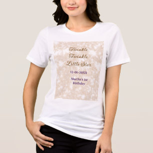 Brauner Glitter Zwinkern Zwinkern kleiner Stern Ge Tri-Blend Shirt