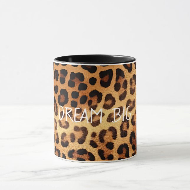 Brauner Goldener Leopard Tasse (Zentrum)