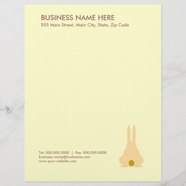 Brauner Hase Briefkopf (Vorderseite)