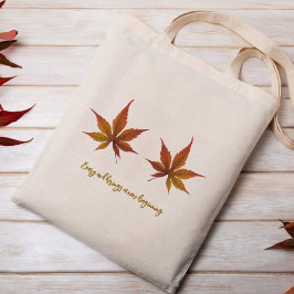 Brauner Herbst Blätter Tote Tasche
