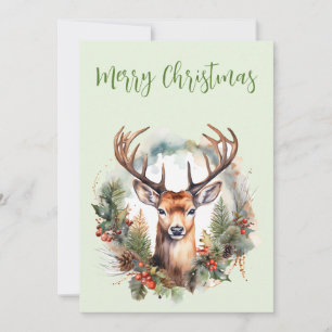 Brauner Hirsch mit Geweih Rustikales Weihnachten