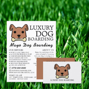 Brauner Hund mit Knochen, Boarding des Hundes, Wer Flyer