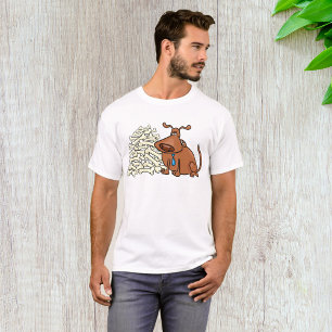 Brauner Hund mit Knochen Niedlich T-Shirt