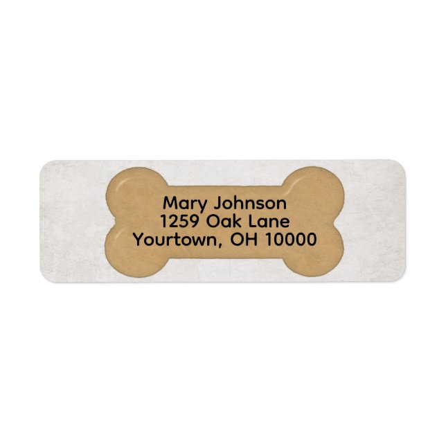 Brauner Hundeknochen mit Text (Vorne)