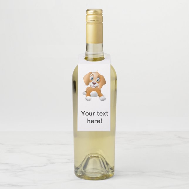 Brauner Hundeschlitz Flaschenanhänger (Auf Flasche)