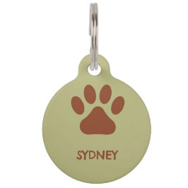 Brauner individuelle Name Haustiermarke