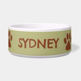 Brauner individuelle Name Napf