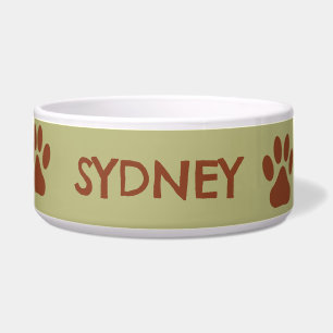 Brauner individuelle Name Napf