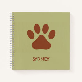 Brauner individuelle Name Notizbuch