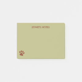 Brauner individuelle Name Post-it Klebezettel