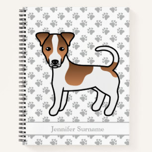 Brauner Jack-Russell-Terrier-Hund mit glattem Fell Notizbuch