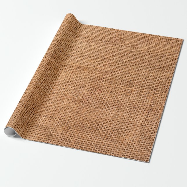 Brauner Juteleinwandhintergrund oder Sackleinen Geschenkpapier (Ungerollt)