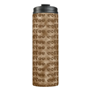 Brauner Kaffeetext Thermosbecher