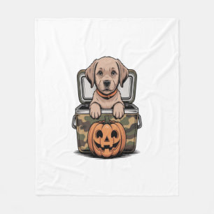 Brauner Labrado-Hund Halloween Gruselig Fleecedecke