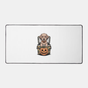 Brauner Labradoodle Halloween Gruselig Schreibtischunterlage