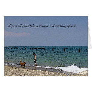 Brauner Labrador Blick über das Wasser