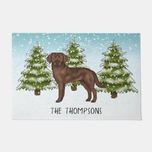 Brauner Labrador Retriever Benutzerdefiniertes Bla Fußmatte