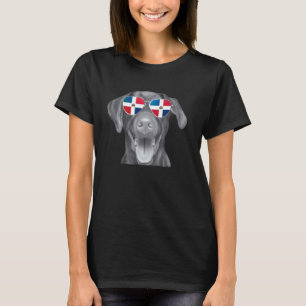 Brauner Labrador Retriever Hund Dominikanische Fla T-Shirt