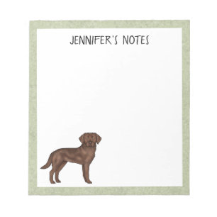 Brauner Labrador Retriever Lab Hund Benutzerdefini Notizblock