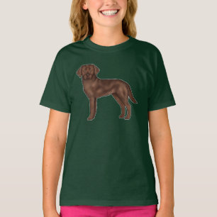 Brauner Labrador Retriever Süßer Cartoon-Labrador- T-Shirt